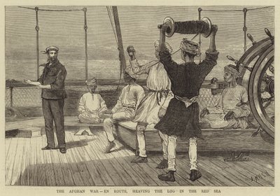 Den afghanske krig, Undervejs, Heaving the Log in the Red Sea af Joseph Nash